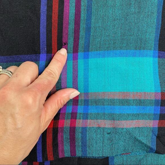 Stephanie Edwards Vintage Wool Plaid Pleated Midi Skirt - Picture 5 of 14